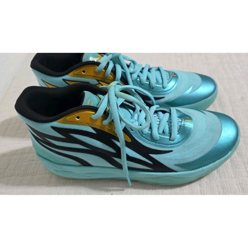 PUMA MB.02 Honeycomb - 377590-01 Lamelo Ball Mens Sz 10 EUC Blue